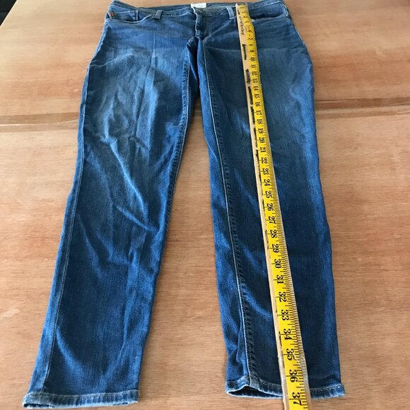 Hudson Mid Rise Ankle Natalie Super Skinny Jeans Women 32 Blue Preppy Stretch - Picture 5 of 12